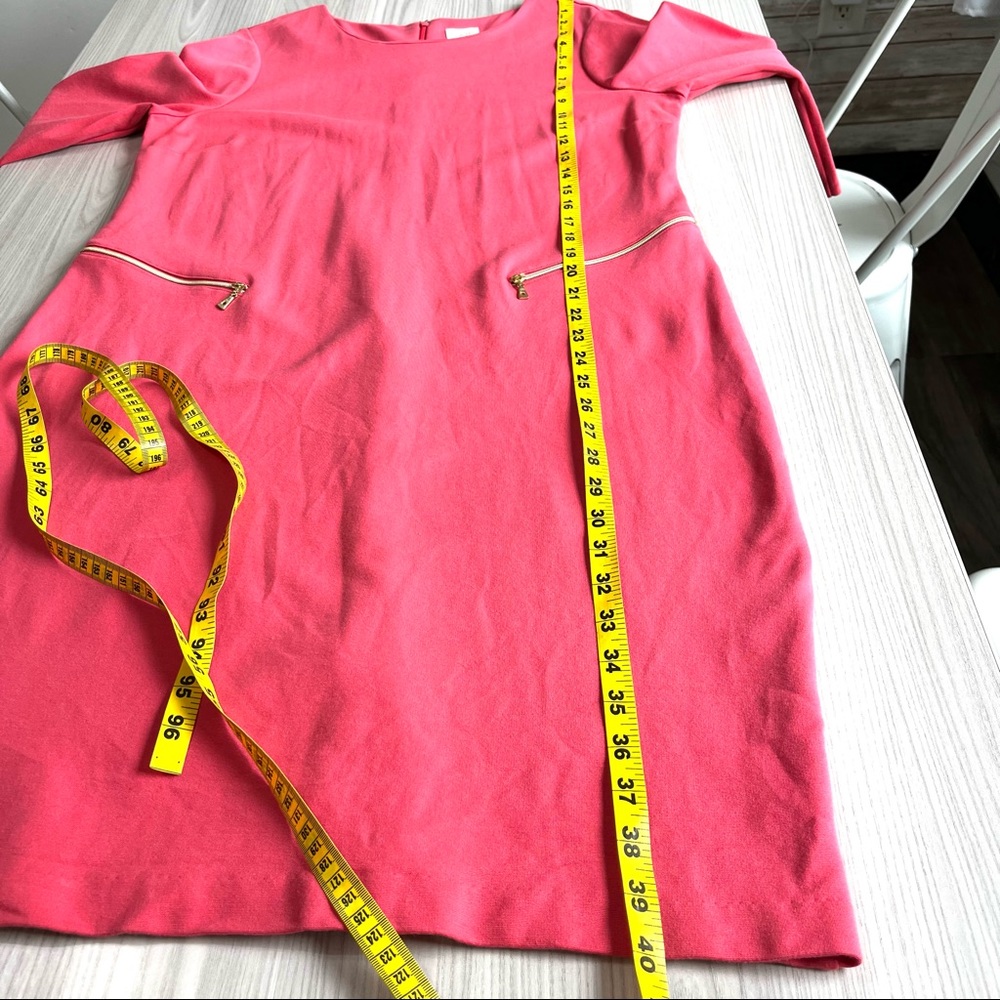 Chico's Coral Ponte Dress Size 2 (12/14) - Picture 7 of 8